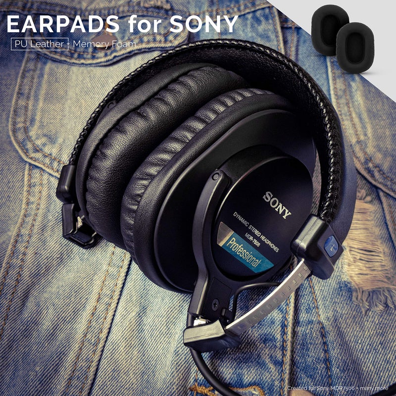 Brainwavz Replacement Earpads for Sony MDR 7506 Headphones - Quality Vegan Leather, Memory Foam Comfort, Long Lasting & Durable, Also Works with Headphones Like Steelseries Arctis, ATH-M50X & More - Image 4